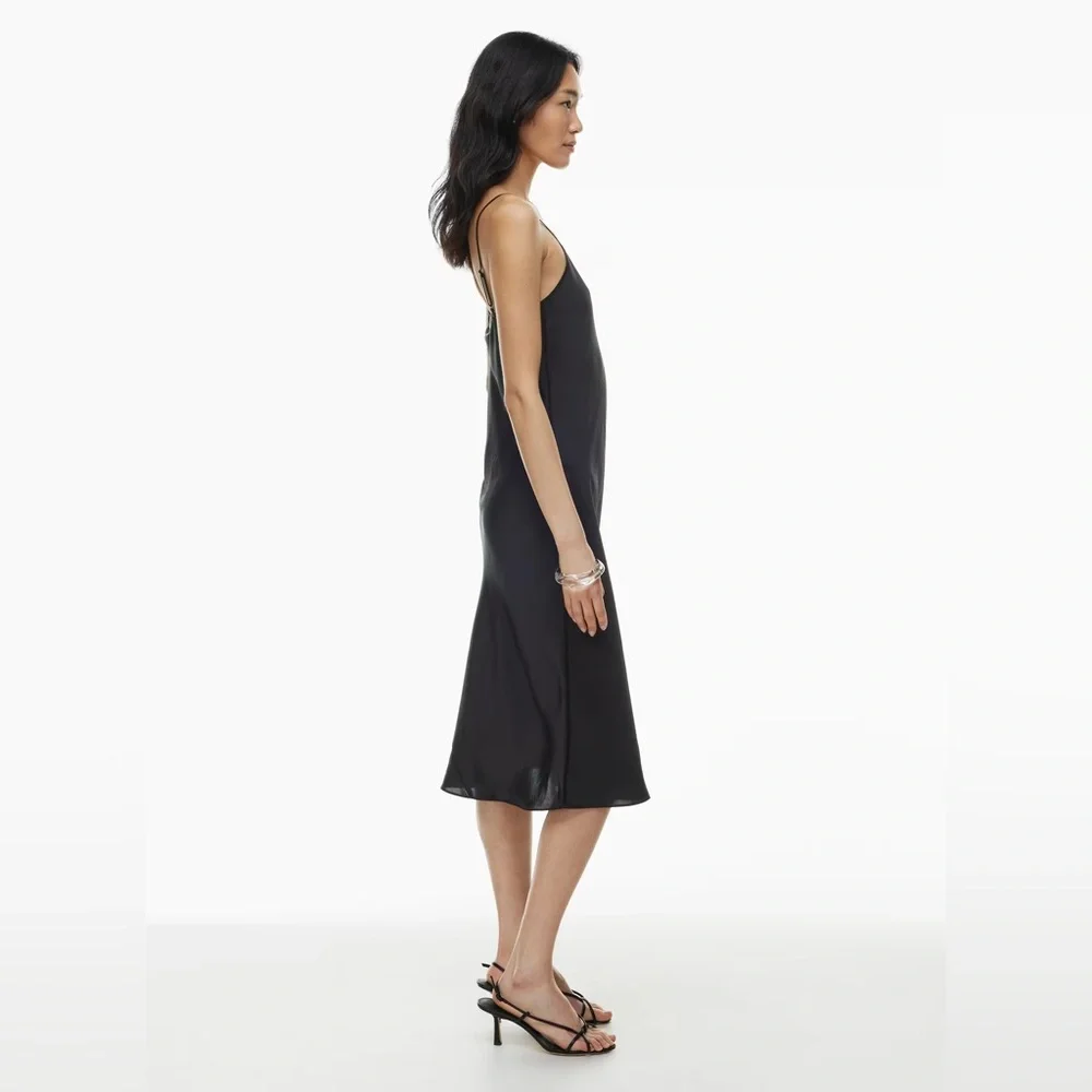 Aritzia Wilfred Only Slip Satin Midi Dress - Picture 4 of 9